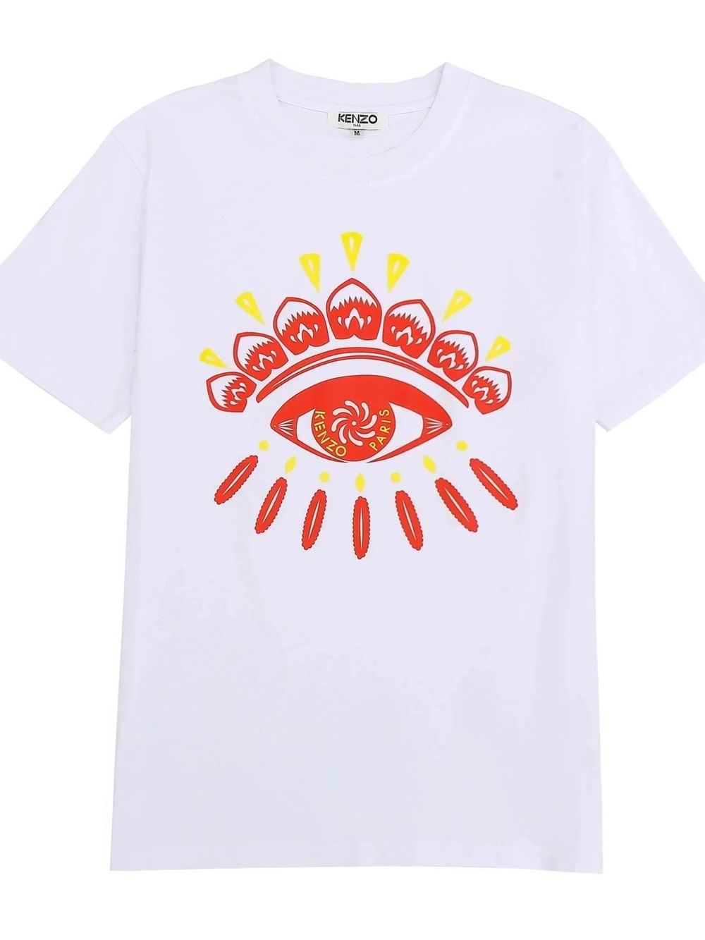 Kenzo White Tee with Red & Yellow Eye Motif